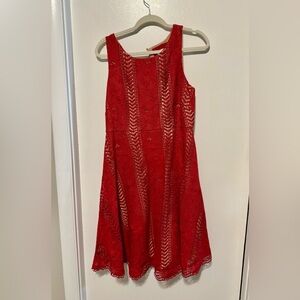 Anthropologie women’s Red Lace Dress